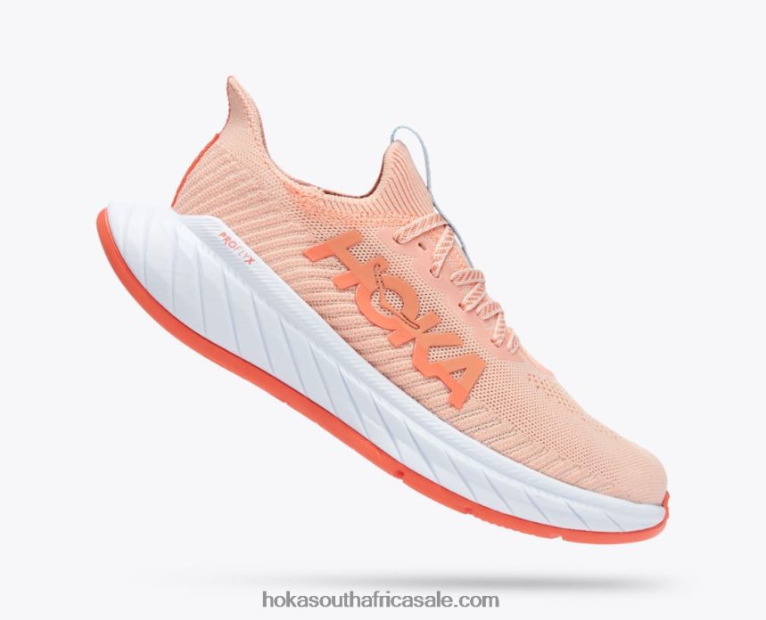 Women Carbon X 3 Hoka 0TNRBJ46 Peach Parfait/Summer Song