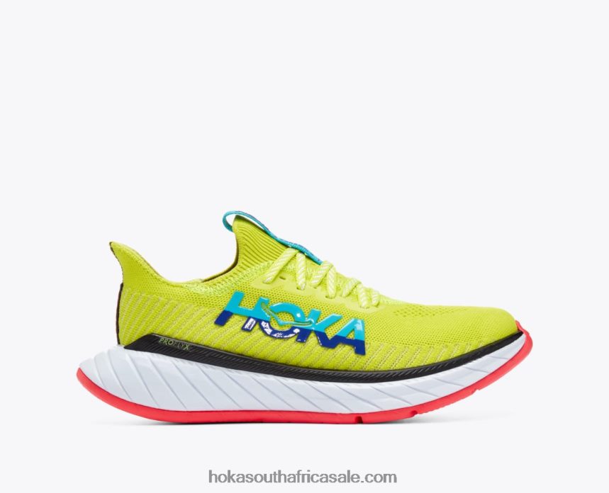 Women Carbon X 3 Hoka 0TNRBJ47 Evening Primrose/Scuba Blue