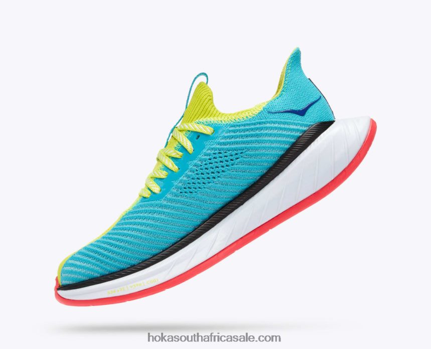 Women Carbon X 3 Hoka 0TNRBJ47 Evening Primrose/Scuba Blue