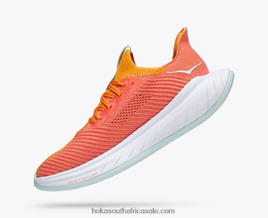 Women Carbon X 3 Hoka 0TNRBJ49 Radiant Yellow/Camellia