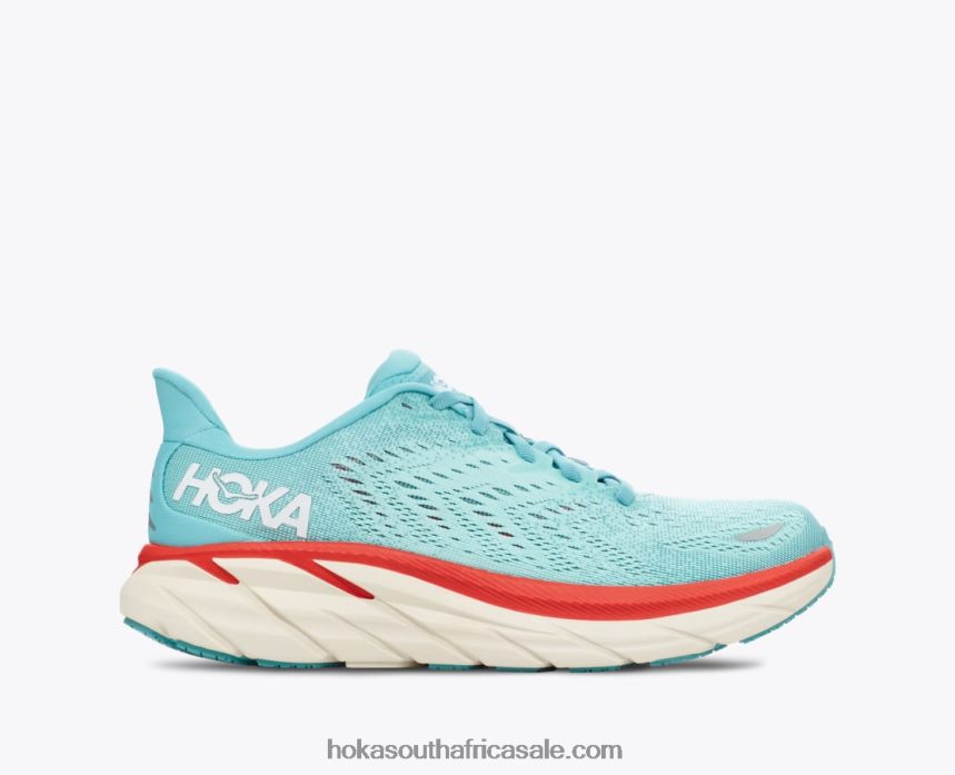 Women Clifton 8 Hoka 0TNRBJ213 Aquarelle/Eggshell Blue