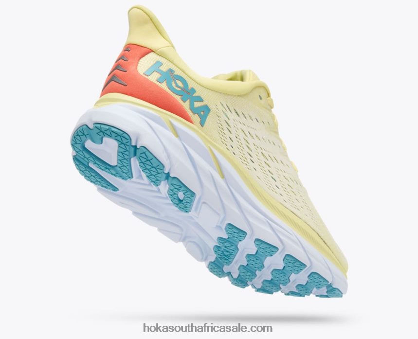 Women Clifton 8 Hoka 0TNRBJ214 Yellow Pear/Sweet Corn