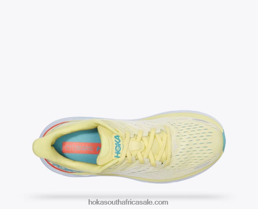 Women Clifton 8 Hoka 0TNRBJ214 Yellow Pear/Sweet Corn