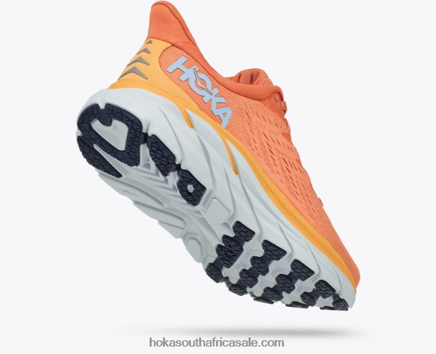 Women Clifton 8 Hoka 0TNRBJ215 Sun Baked/Shell Coral