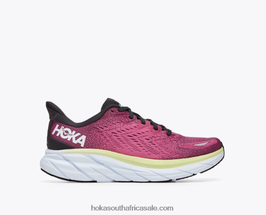 Women Clifton 8 Hoka 0TNRBJ217 Blue Graphite/Ibis Rose