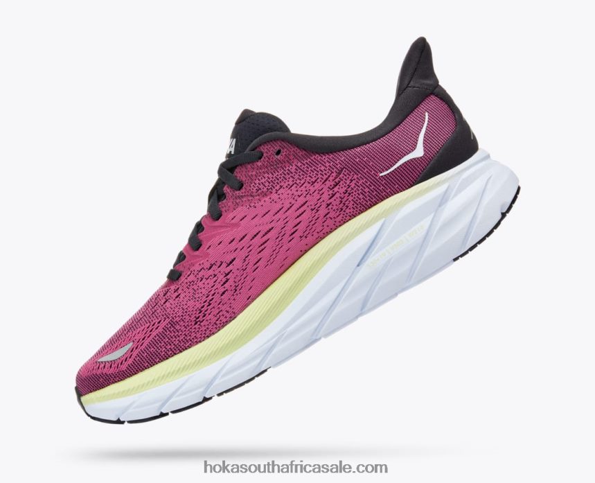 Women Clifton 8 Hoka 0TNRBJ217 Blue Graphite/Ibis Rose
