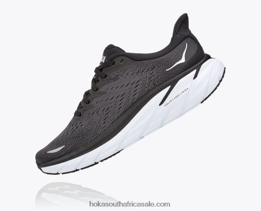 Women Clifton 8 Hoka 0TNRBJ91 Black/White