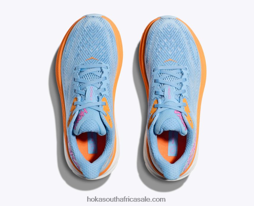 Women Clifton 9 Hoka 0TNRBJ224 Airy Blue/Ice Water