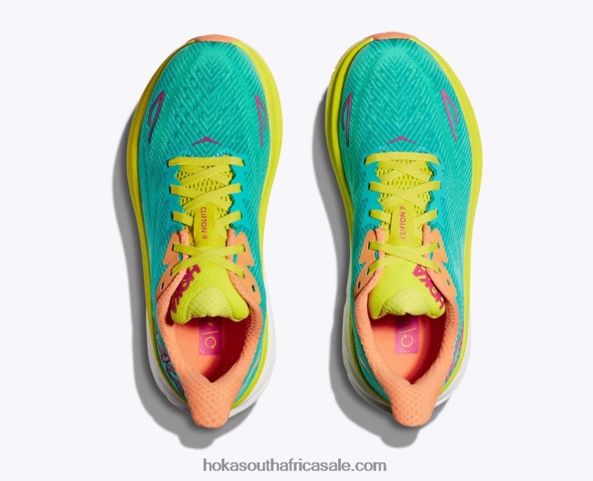 Women Clifton 9 Hoka 0TNRBJ227 Ceramic/Evening Primrose