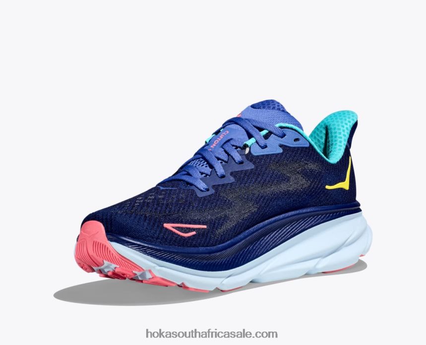 Women Clifton 9 Hoka 0TNRBJ2 Bellwether Blue/Ceramic