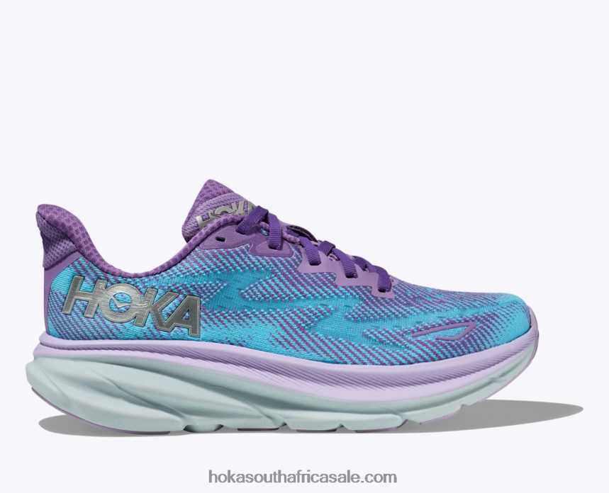 Women Clifton 9 Hoka 0TNRBJ4 Chalk Violet/Pastel Lilac