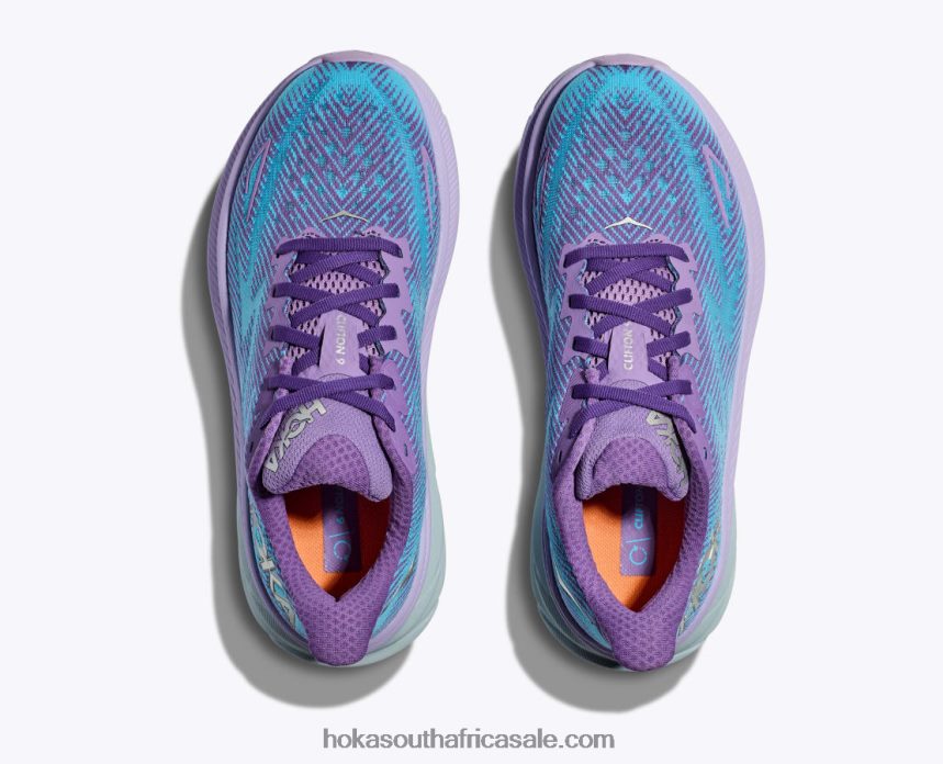 Women Clifton 9 Hoka 0TNRBJ4 Chalk Violet/Pastel Lilac