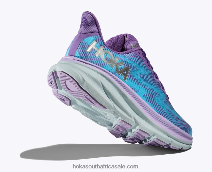 Women Clifton 9 Hoka 0TNRBJ4 Chalk Violet/Pastel Lilac