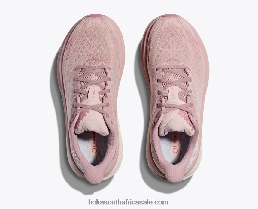 Women Clifton 9 Hoka 0TNRBJ5 Pale Mauve/Peach Whip