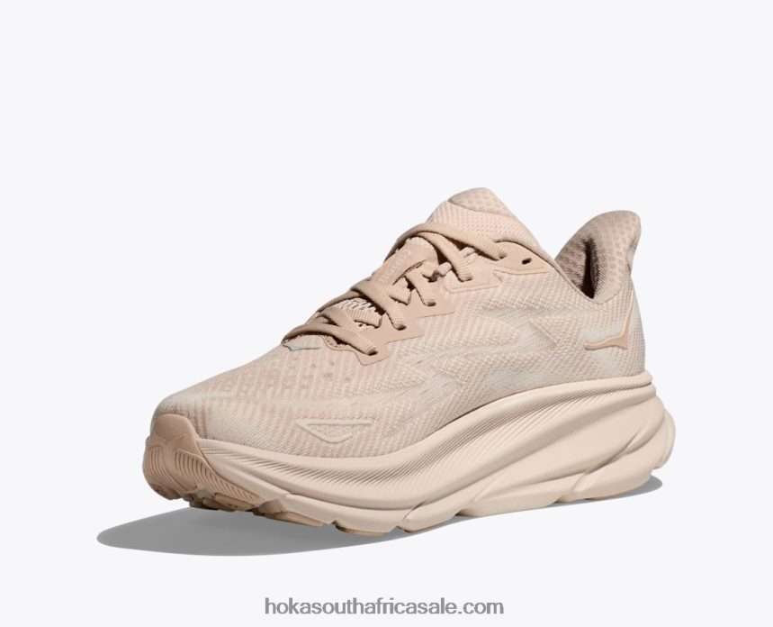 Women Clifton 9 Hoka 0TNRBJ6 Shifting Sand/Eggnog
