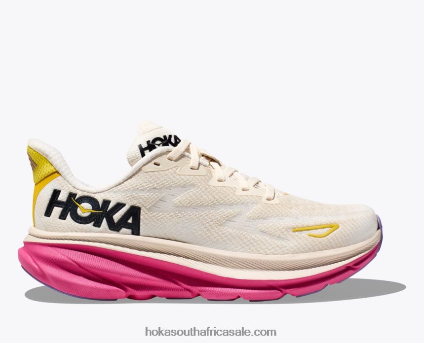 Women Clifton 9 Hoka 0TNRBJ7 Eggnog/Blanc De Blanc