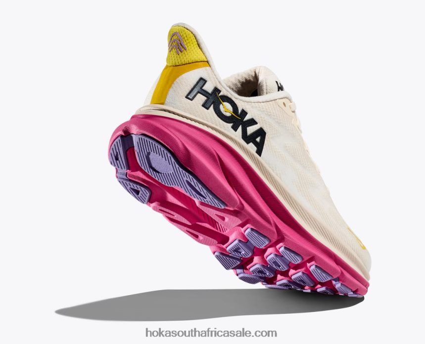 Women Clifton 9 Hoka 0TNRBJ7 Eggnog/Blanc De Blanc