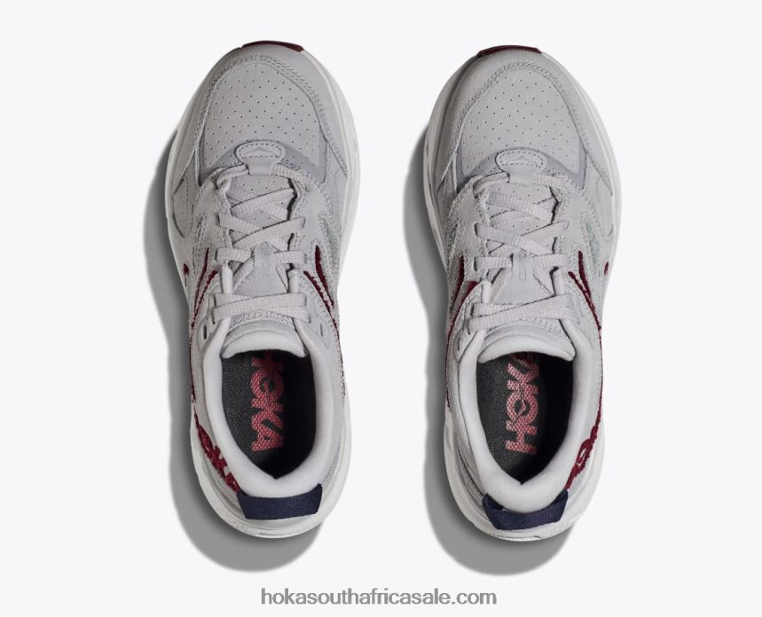 Women Clifton L Embroidery Hoka 0TNRBJ202 Lunar Rock/Cabernet