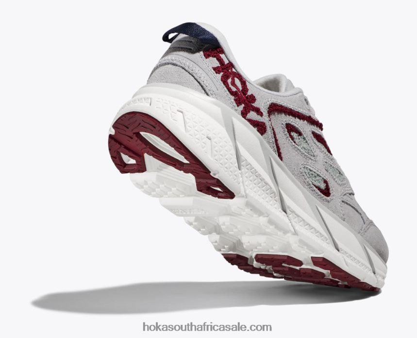 Women Clifton L Embroidery Hoka 0TNRBJ202 Lunar Rock/Cabernet