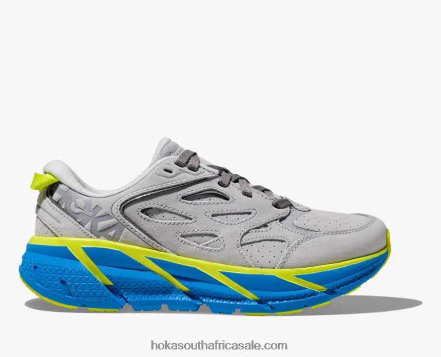 Women Clifton L Suede Hoka 0TNRBJ67 Lunar Rock/Diva Blue
