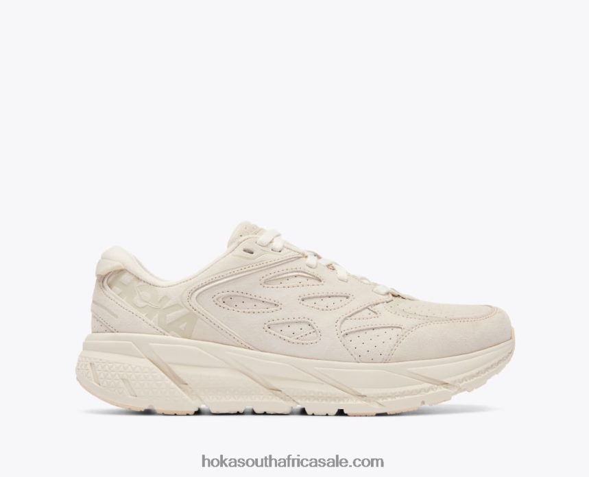 Women Clifton L Suede Hoka 0TNRBJ74 Eggnog