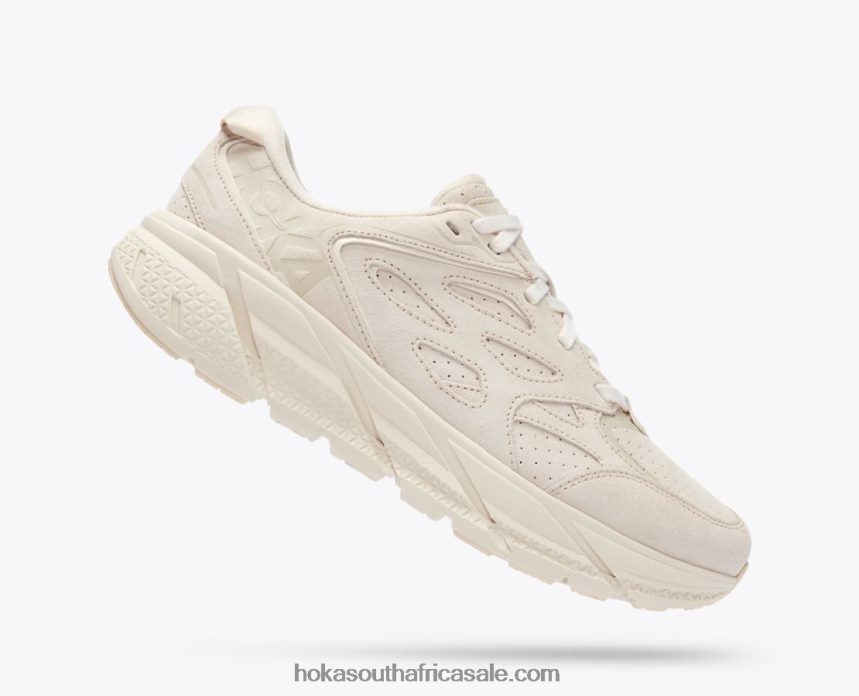 Women Clifton L Suede Hoka 0TNRBJ74 Eggnog