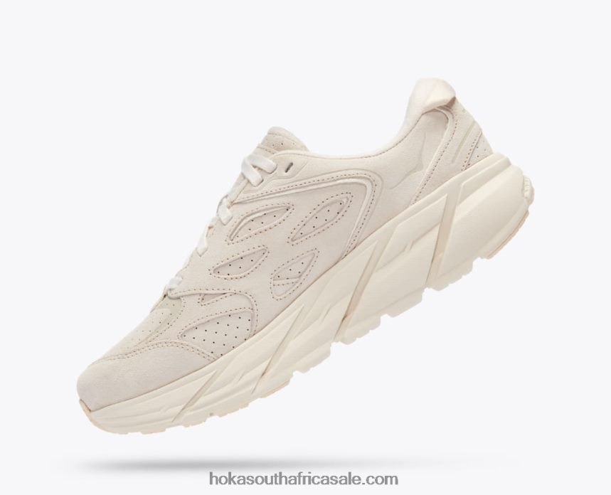 Women Clifton L Suede Hoka 0TNRBJ74 Eggnog