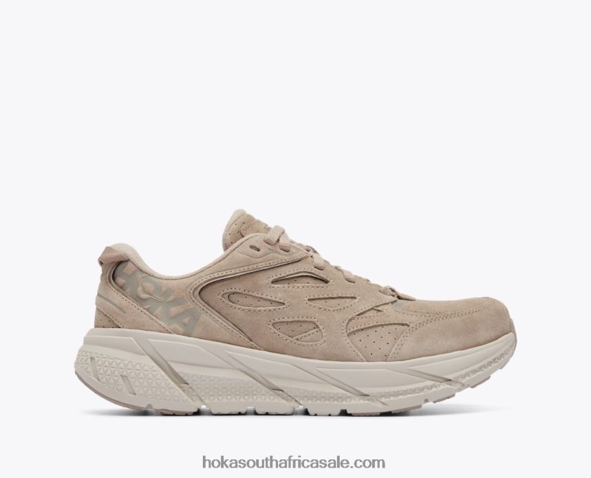 Women Clifton L Suede Hoka 0TNRBJ75 Simply Taupe/Pumice Stone