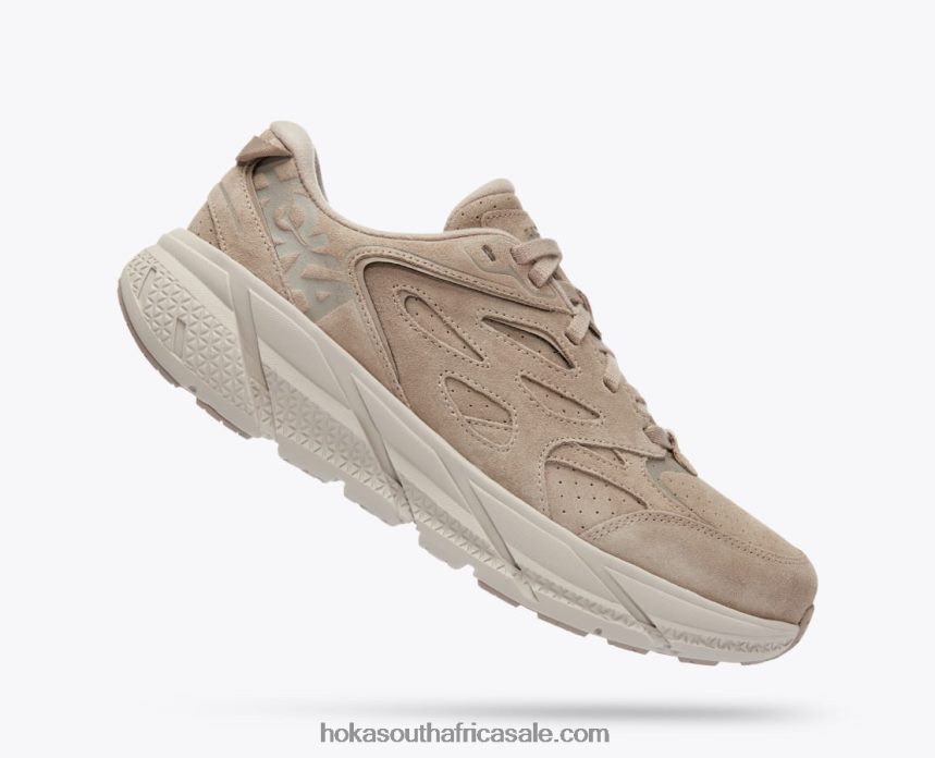 Women Clifton L Suede Hoka 0TNRBJ75 Simply Taupe/Pumice Stone
