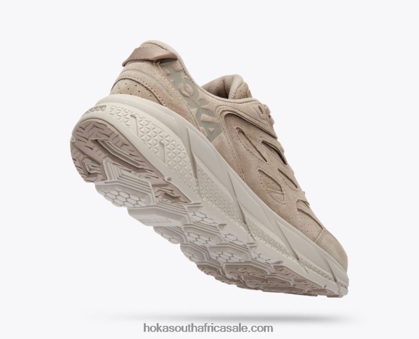 Women Clifton L Suede Hoka 0TNRBJ75 Simply Taupe/Pumice Stone