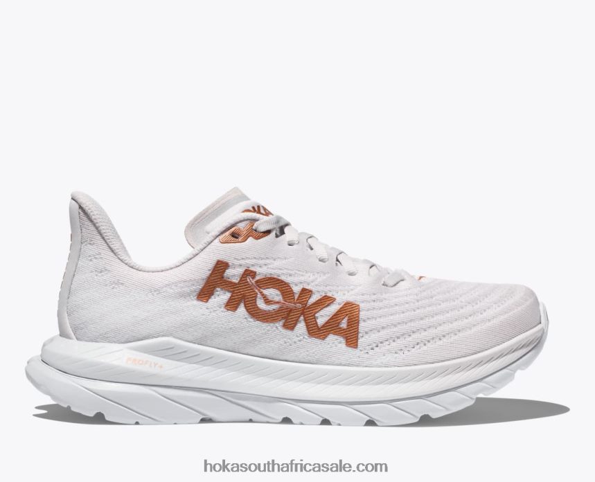 Women Mach 5 Hoka 0TNRBJ28 White/Copper