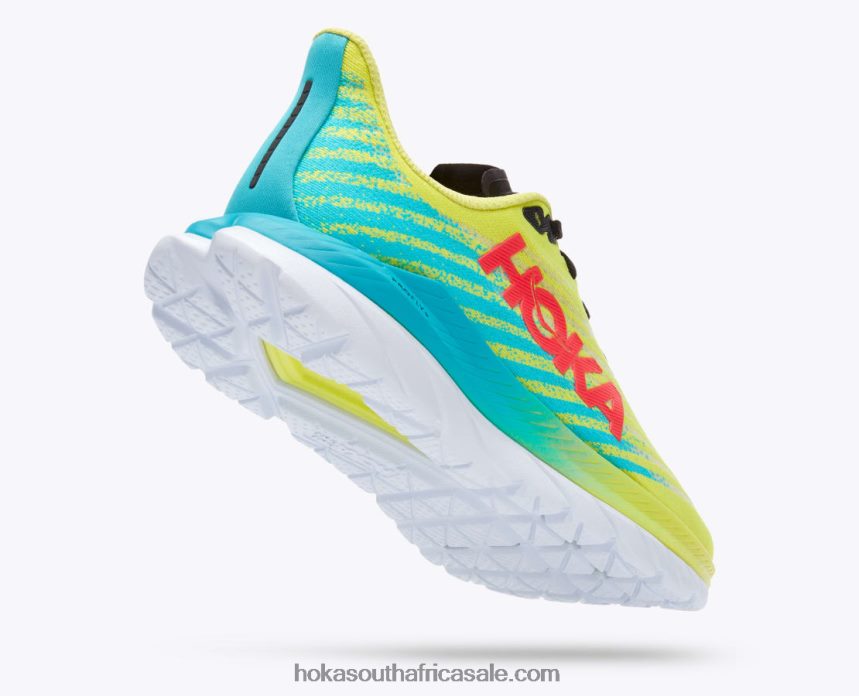 Women Mach 5 Hoka 0TNRBJ29 Evening Primrose/Scuba Blue