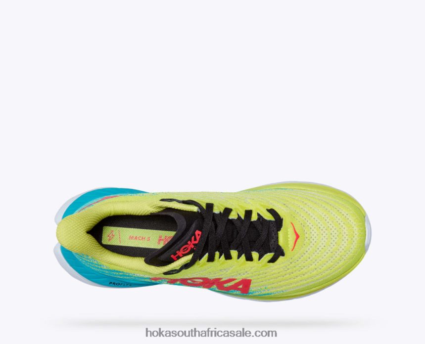 Women Mach 5 Hoka 0TNRBJ29 Evening Primrose/Scuba Blue