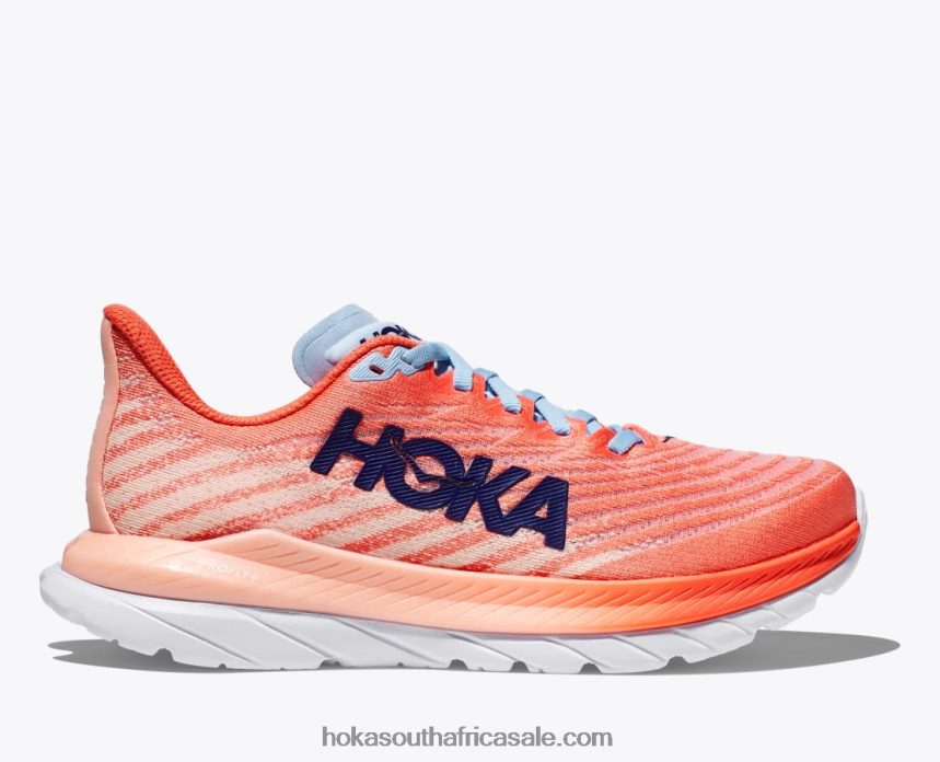 Women Mach 5 Hoka 0TNRBJ30 Camellia/Peach Parfait