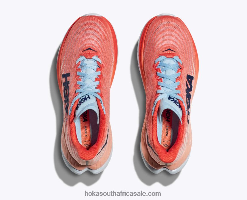 Women Mach 5 Hoka 0TNRBJ30 Camellia/Peach Parfait