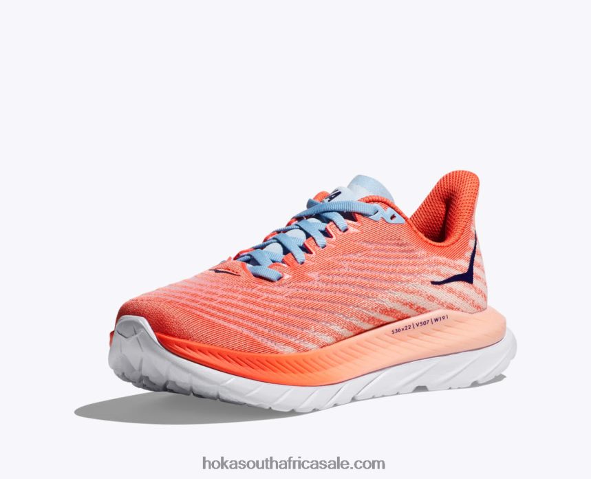Women Mach 5 Hoka 0TNRBJ30 Camellia/Peach Parfait