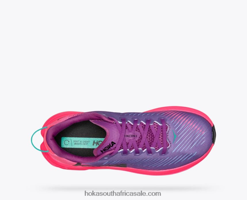 Women Rincon 3 Hoka 0TNRBJ231 Beautyberry/Knockout Pink