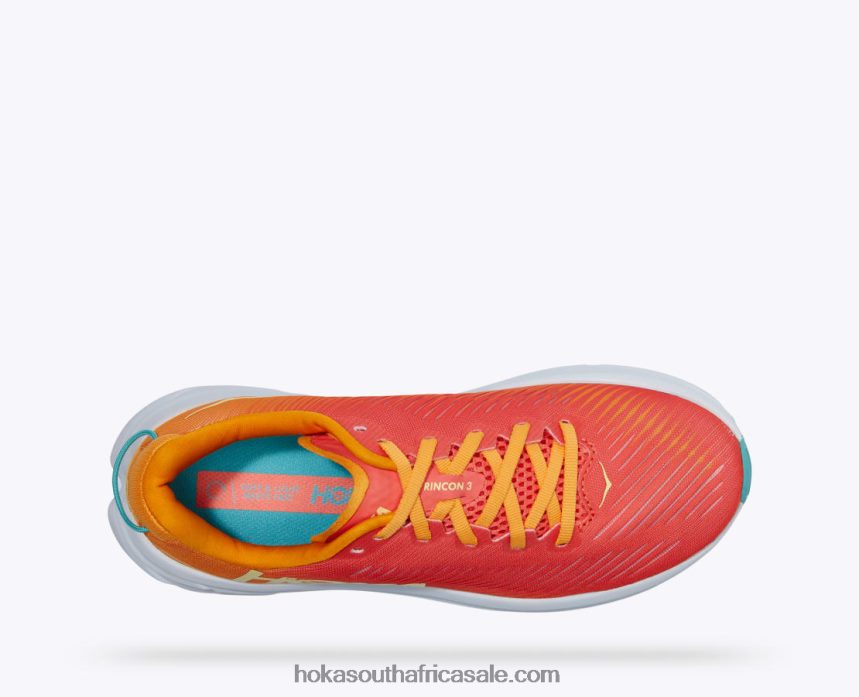 Women Rincon 3 Hoka 0TNRBJ233 Camellia/Radiant Yellow