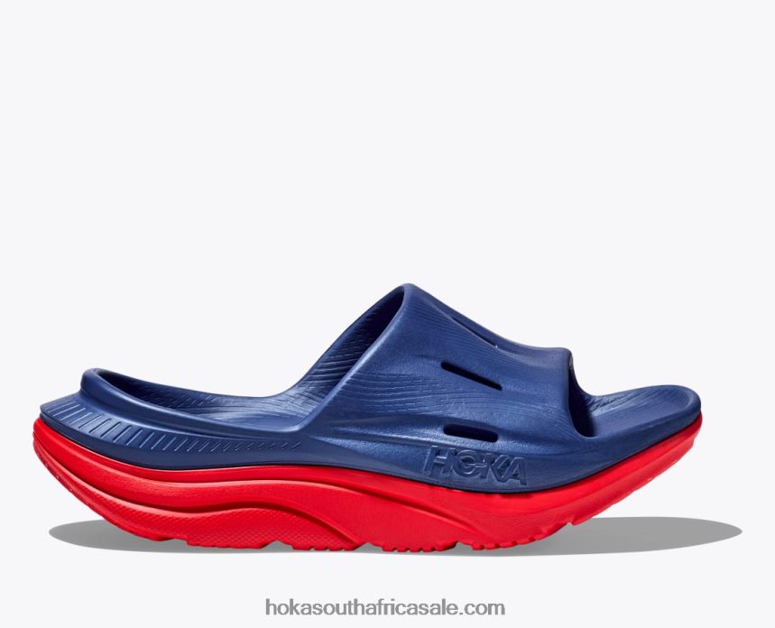Women Ora Recovery Slide 3 Hoka 0TNRBJ208 Bellwether Blue/Red Alert