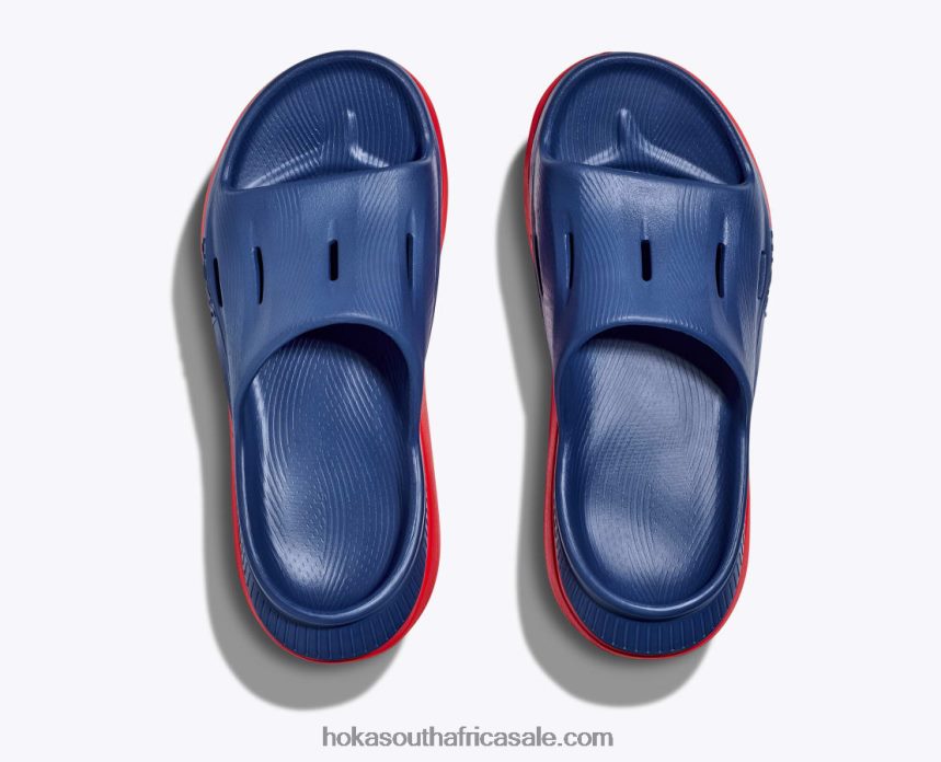 Women Ora Recovery Slide 3 Hoka 0TNRBJ208 Bellwether Blue/Red Alert