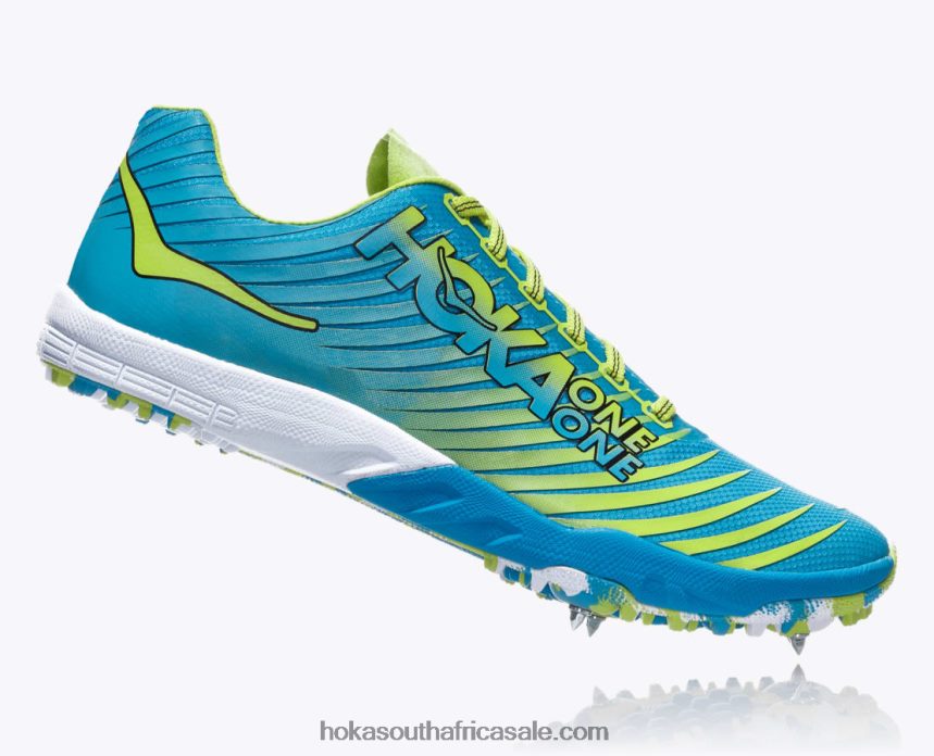Women EVO XC Spike Hoka 0TNRBJ312 Cyan/Citrus
