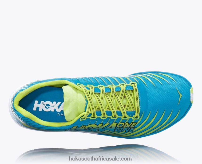 Women EVO XC Spike Hoka 0TNRBJ312 Cyan/Citrus