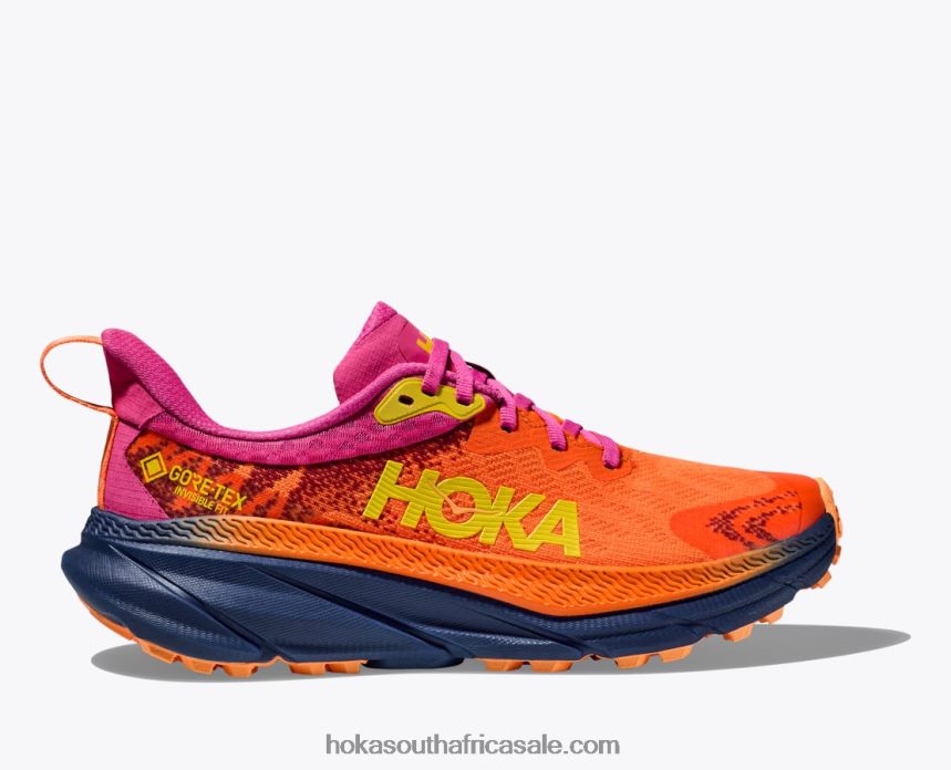 Women Challenger 7 GTX Hoka 0TNRBJ95 Vibrant Orange/Pink Yarrow