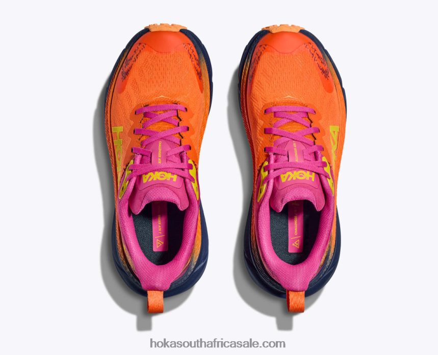 Women Challenger 7 GTX Hoka 0TNRBJ95 Vibrant Orange/Pink Yarrow