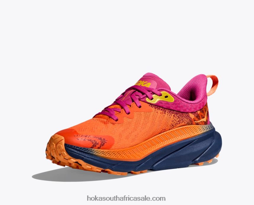 Women Challenger 7 GTX Hoka 0TNRBJ95 Vibrant Orange/Pink Yarrow