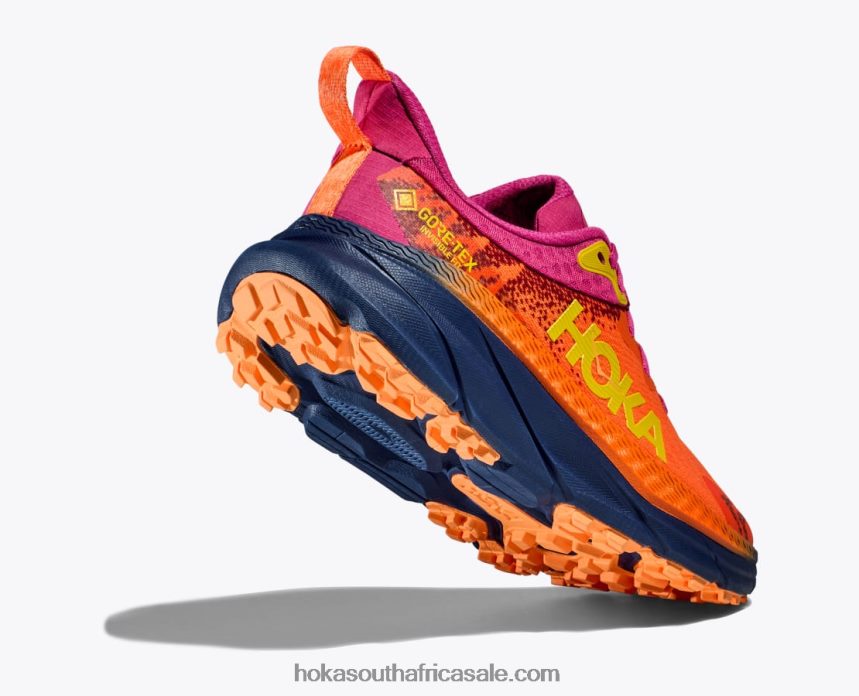 Women Challenger 7 GTX Hoka 0TNRBJ95 Vibrant Orange/Pink Yarrow