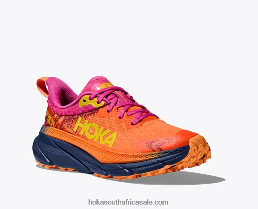Women Challenger 7 GTX Hoka 0TNRBJ95 Vibrant Orange/Pink Yarrow