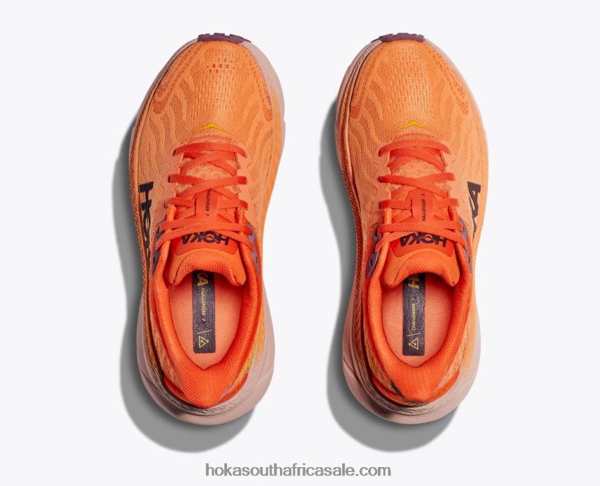 Women Challenger 7 Hoka 0TNRBJ108 Mock Orange/Vibrant Orange