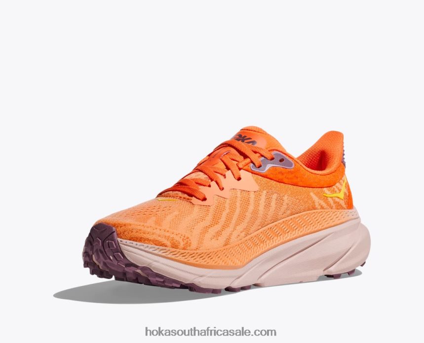 Women Challenger 7 Hoka 0TNRBJ108 Mock Orange/Vibrant Orange