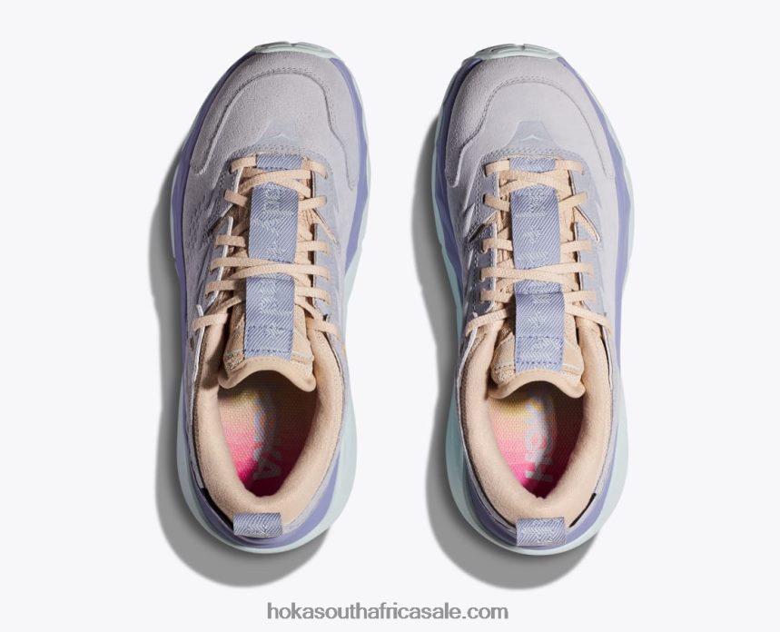 Women Kaha Low GTX Hoka 0TNRBJ111 Arctic Ice/Purple Impression